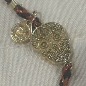 Alex and Ani Gold and Brown Charm Bracelet